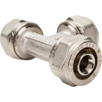 Обжимной тройник 16 никелированный Uni-Fitt 666N6660