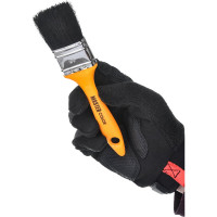 Флейцевая кисть, толщина 12мм, 70% ПБT / 30% черная натуральная щетина, нержавеющий обжим, пластиковая ручка, ширина 40мм МASTER COLOR 330-0162