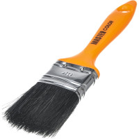 Флейцевая кисть, толщина 12мм, 70% ПБT / 30% черная натуральная щетина, нержавеющий обжим, пластиковая ручка, ширина 40мм МASTER COLOR 330-0162