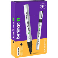 Набор маркеров-краски Berlingo, Uniline PA400, черная, 2-4 мм, нитро-основа, 12 шт  BMk_02101