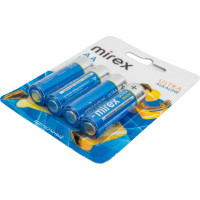 Батарея Mirex щелочная LR6 / AA 1,5V 4 шт ecopack, 23702-LR6-E4