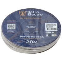 Кабель Retro Electro, ретро, TV, белый, длина бухты 20 2254743