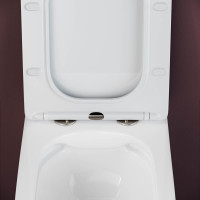 Подвесной унитаз Ceramicanova METRIC Rimless с крепежом, с сиденьем-крышкой с микролифтом CN3007