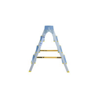 Алюминиевая двухсторонняя стремянка Алюмет с анодированным покрытием 2х4 ступеней. Серия APD 9204