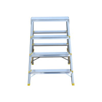 Алюминиевая двухсторонняя стремянка Алюмет с анодированным покрытием 2х4 ступеней. Серия APD 9204