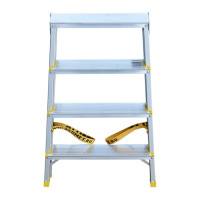 Алюминиевая двухсторонняя стремянка Алюмет с анодированным покрытием 2х4 ступеней. Серия APD 9204