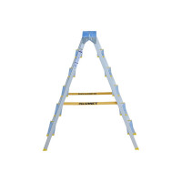 Алюминиевая двухсторонняя стремянка Алюмет с анодированным покрытием 2х6 ступеней. Серия APD 9206