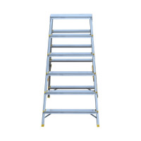 Алюминиевая двухсторонняя стремянка Алюмет с анодированным покрытием 2х6 ступеней. Серия APD 9206