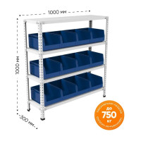 Стеллаж с ящиками IRONMEBEL Optimus-box M-СТЯ101030(2)-12.412