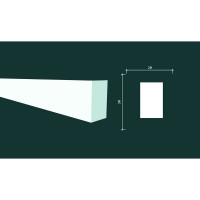 Стеновой молдинг Decor-Dizayn ударопрочный влагостойкий под покраску 30Х20Х2000 мм DD611