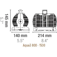 Фонтанный насос с насадками SICCE Aqua 3 - 800 PLQ100