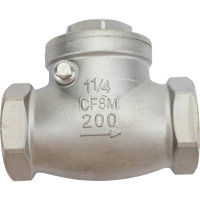 Клапан обратный SCV-316 1 1/4″ DN.ru Ду32 Ру16 муфтовый, поворотный, нержавеющая сталь D100-00496