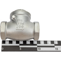 Клапан обратный SCV-316 1 1/4″ DN.ru Ду32 Ру16 муфтовый, поворотный, нержавеющая сталь D100-00496