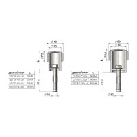 Дверной упор CRIT Уд-П 80/50-Цн 05098