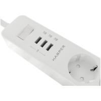Удлинитель с USB зарядкой HARPER UCH-325 White H00003008