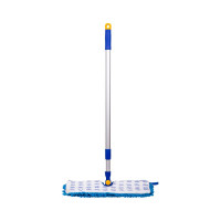 Двусторонняя швабра OfficeClean Professional алюминиевая ручка 75-130 см, насадка МОП микрофибра 40см 266761