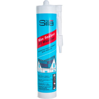 Каучуковый герметик для кровли Sila PRO Max Sealant, All weather, бесцветный, 290 мл SAWCL290