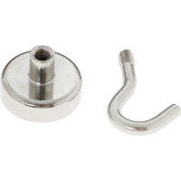 Неодимовый магнит с крючком для авто Cartage 25 мм, сцепление 10 кг 4790150