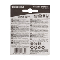 Солевой элемент питания Toshiba R14 KG  2/card 2401