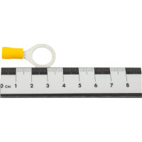 Кольцевой изолированный наконечник KLR ROV-1206 с ПВХ манжетой 4.6...6.6мм2/М12/Жёлтый/ 6501206