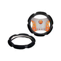 Спонжевая оплетка на руль Airline, черная, 38 см/M AWC-SS-08M