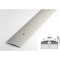 Порог прямой алюминиевый декоративный (44,5 мм, 1,8 м, Дуб арктик) ЛУКА УТ000003451