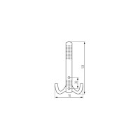 Крючок MF H5531E, AL, 3-х рожковый, хром 719621v