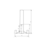 Крючок MF R18, 3-х рожковый, хром 10938v