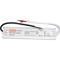Блок питания MAKSILED 12В, 150Вт, 12.5А, IP67, металл, 279х57х25мм MLPS-W-Y150-12-AL