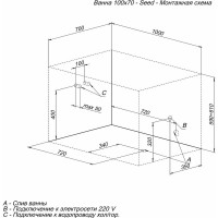 Ванна Aquanet SEED 100х70 00216308