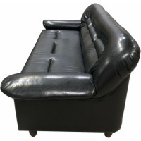 Диван Мягкий офис с механизмом трехместный черный МО302ЧН_MH