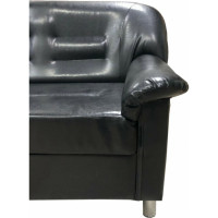 Диван Мягкий офис с механизмом трехместный черный МО302ЧН_MH