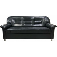 Диван Мягкий офис с механизмом трехместный черный МО302ЧН_MH