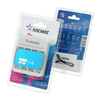 Зарядное устройство КОСМОС 1-4 AA/AAA питание от USB шнура KOC803USB