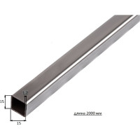 Трубка ALBERTS квадр., сталь, 15x15x1,2x2000мм 431563