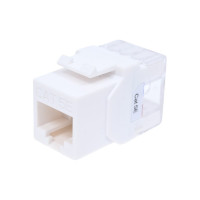 Вставка Keystone Hyperline KJ8-8P8C-C5e-180-WH Jack RJ-45(8P8C), категория 5e, тип 180 градусов 426192