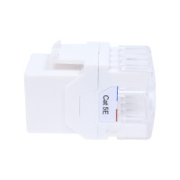 Вставка Keystone Hyperline KJ8-8P8C-C5e-180-WH Jack RJ-45(8P8C), категория 5e, тип 180 градусов 426192