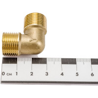 Уголок латунь резьба наружная 3/8" для компрессора Pegas pneumatic 4303