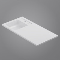 Раковина над стиральной машиной AM.PM X-Joy литьевой мрамор, левая, 100 см M85AWPL1001WG