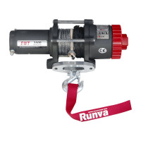 Электрическая лебёдка RUNVA 12V 3500A lbs 1588 кг синтетический трос EWT3500ASR