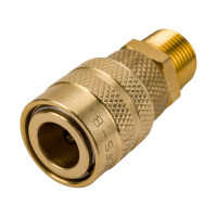 Быстроразъемное соединение D ISO 6150 B (рапид "мама" - наружная резьба 3/8"; латунь) TITAN LOCK TL3DFS-B