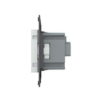 Электрическая розетка LIVOLO с заземлением защитными шторками 16A, цвет серый механизм VL-C7-C1EU-15