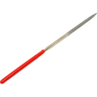 Алмазный надфиль CNIC квадратный L140x3 с обрезиненной ручкой 53210