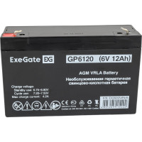 Батарея аккумуляторная АКБ GP6120 6В, 12 Ач, клеммы F1 ExeGate 282954