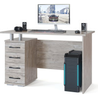 Компьютерный стол СОКОЛ дуб юкон КСТ-106.1 00-00009491