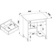 Компьютерный стол СОКОЛ белый КСТ-10.1 КСТ10.1Б6