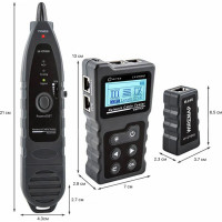Сетевой тестер кабеля 5Bites UTP/FTP/STP RJ45, TEL RJ11/12, POE, рефлектометр TDR LY-CT010