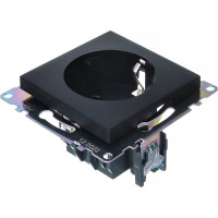 1-местная розетка STEKKER с защитной шторкой с заземлением механизм, 16А, Катрин, GLS16-7110-05, черный 39610