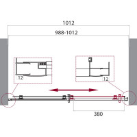 Душевая дверь BelBagno UNO-195-BF-1-100-C-Cr