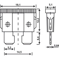 Флажковые предохранители Alca 15 А, 100 шт. 692000